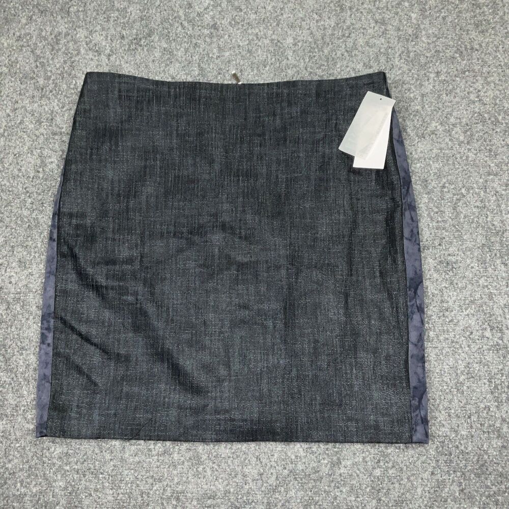 Alberto Makali Skirt Womens Size 14 Blue Suede Side Panel Cowgirl Classic
